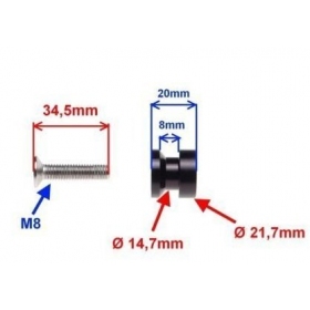 MAXTUNED PADDOCK STAND BOBBINS M8x1,25 2pcs.