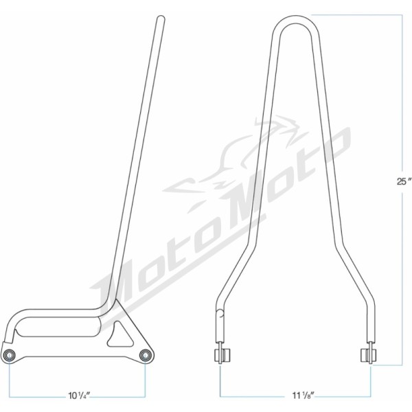 BILTWELL EXFIL Sissy Bars Harley Davidson FLD / FXDB / FXDF / FXDI / FXDSE 1450-1800 04-17