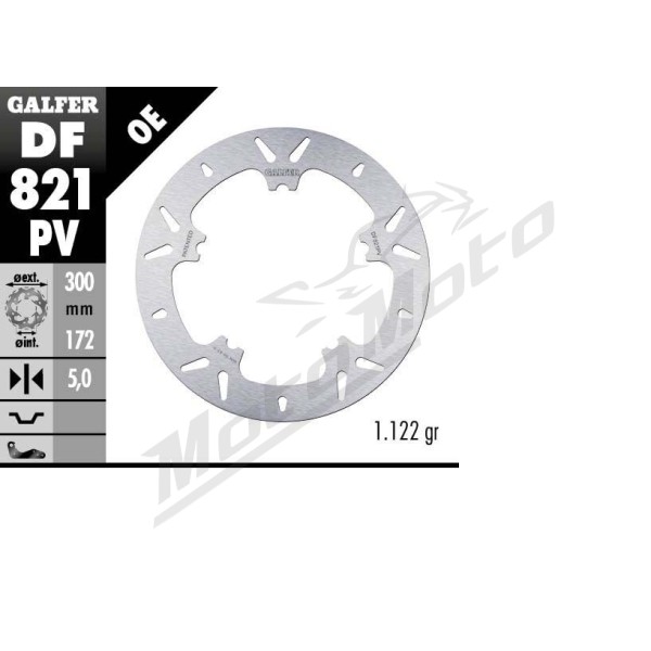 GALFER Brake Rotor Fixed Round Harley Davidson FLD 1690cc 12-16