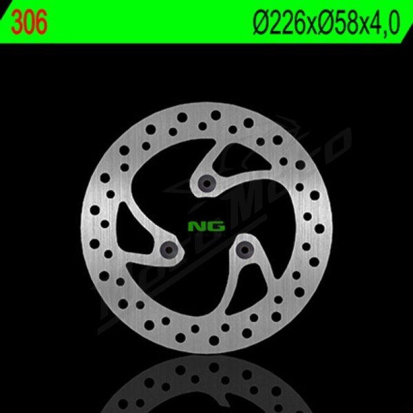 NG BRAKES Round Front Fixed Brake Disc Peugeot 100-125cc 99-07