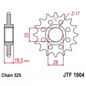 Front sprocket JTF1904RB