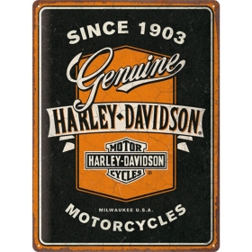 TIN SIGN Harley Davidson Genuine Motorcycles 30x40