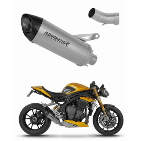 Dominator Exhaust Silencer Muffler Titanium HP8 + dB killer Triumph Speed Triple 1200 RS / RR 21-24
