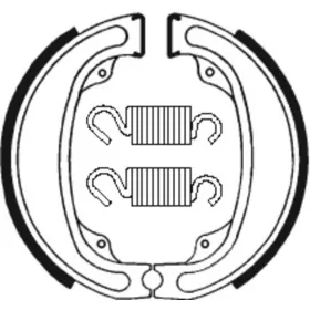 TECNIUM Scooter Organic Brake shoes BA188 Suzuki / Sym 50-125cc 96-00