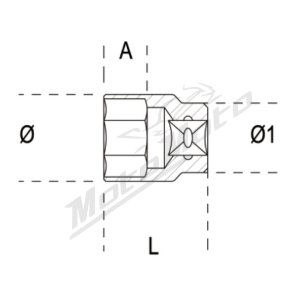 BETA 6 points 3/8" Socket - 12mm