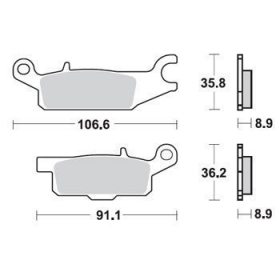 BRAKE PADS FERODO FDB2233SG / MCB803 OFFROAD