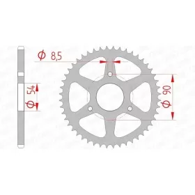 AFAM Steel Standard Rear Sprocket 420 48 teeth