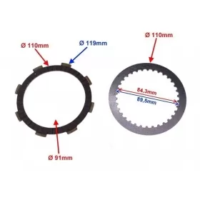 Clutch discs set HONDA 125cc 4T 4+5pcs
