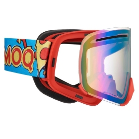AMOQ Vision Vent+ Magnetic Motocross / Snow Goggles Pizza (Red Mirror)