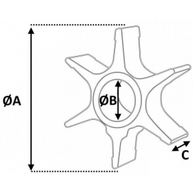 Vandens pompos propeleris 17461-94700 SUZUKI 35-65hp 2T 1980-1997