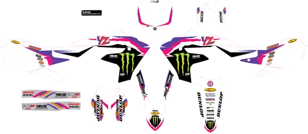 D'COR VISUALS Complete Graphics Kit Yamaha YZ 450cc 18-22