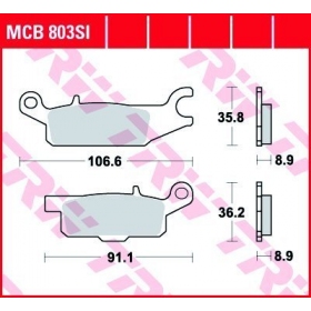 STABDŽIŲ TRINKELĖS TRW MCB803SI OFFROAD