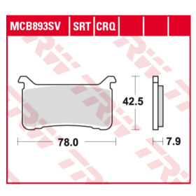 TRW KH700 sinter street Brake Pads Honda CB / CBR / VFR 800-1100cc 17-19