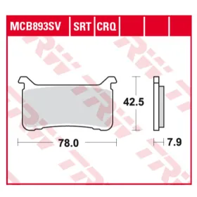 TRW KH700 sinter street Brake Pads Honda CB / CBR / VFR 800-1100cc 17-19