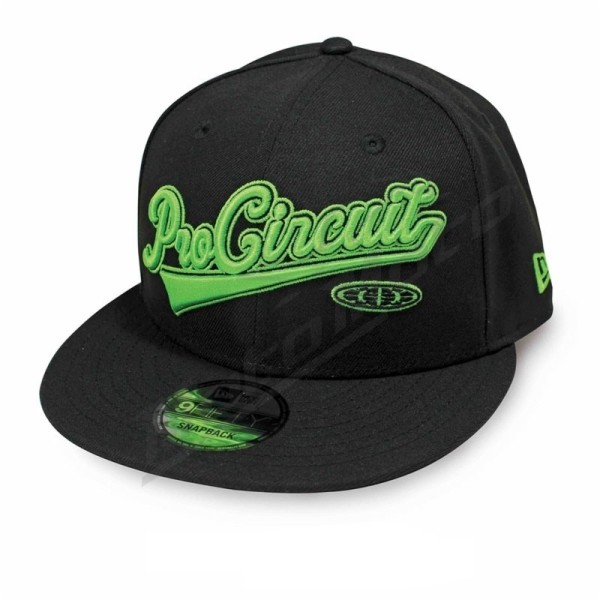 PRO CIRCUIT Snapback Hat Black/Neon Green