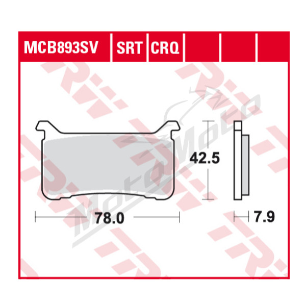 TRW KH700 sinter street Brake Pads Honda CB / CBR / VFR 800-1100cc 17-19