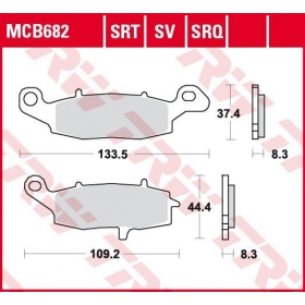 BRAKE PADS TRW MCB682SV ROUTE