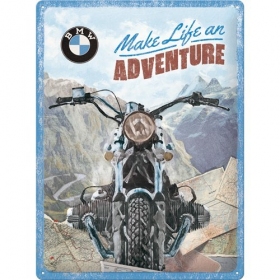 Metal tin sign BMW MAKE LIFE ON ADVENTURE 30x40