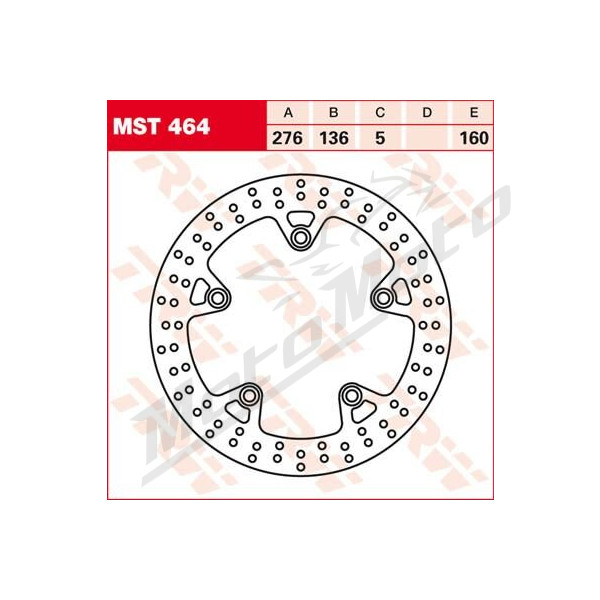 TRW Round Fixed Brake Rotor Rear BMW R1200-1250cc 13-24