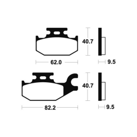 TECNIUM MX/ATV Sintered Metal Brake pads MO254 Can Am / Yamaha 250-1000cc 00-18
