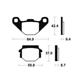 TECNIUM Street Organic Brake pads - MA41 Kymco / Malaguti 50-125cc 92-20