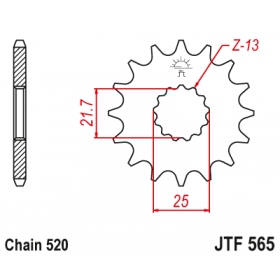 Front sprocket JTF565RB