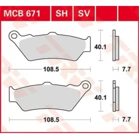 TRW SH Series Sindered Rear Brake Pads BMW / Ducati / Moto Guzzi / Triumph / Victory 750-2300cc 99-24
