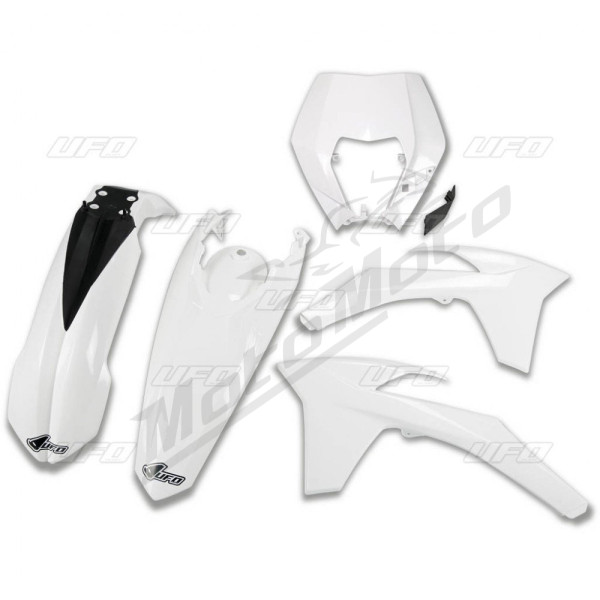 UFO Plastic kit white KTM EXC / EXC-F 125-500 12-13