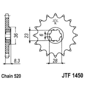 Front sprocket JTF1450