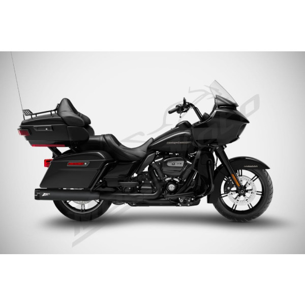 ZARD 4.33 Inches Slip-Ons Flat Mufflers Harley Davidson FLHR / FLHTC / FLHX / FLTRX 1450-1800cc 06-16