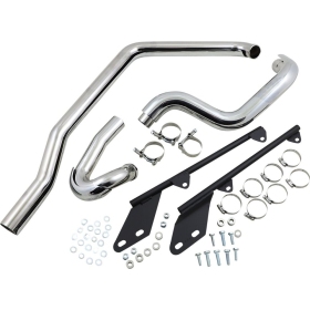 BASSANI XHAUST Power Curve True-Dual Crossover Header Pipes Harley Davidson 1340-1450cc 1986-2006