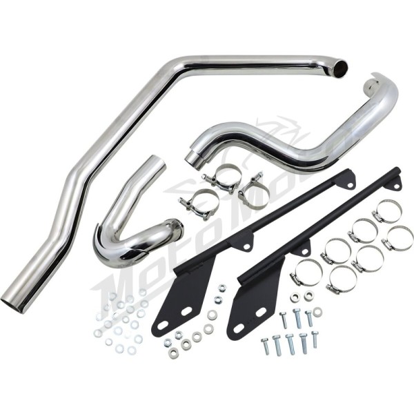 BASSANI XHAUST Power Curve True-Dual Crossover Header Pipes Harley Davidson 1340-1450cc 1986-2006