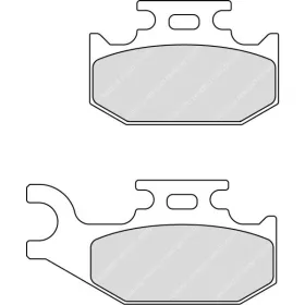 Ferodo galinės stabdžių trinkelės 40,9x82,2x9,4mm Yamaha YFM 700 06-22