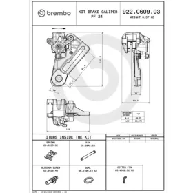 BREMBO PF24 Galinis stabdžių suportas Ø24mm
