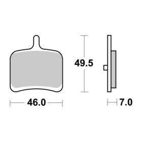 Sbs stabdžių trinkelės 857LS Sintered BUELL