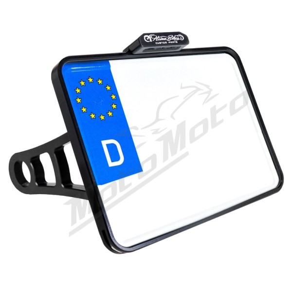HEINZ BIKES Ø19 127874License Plate Side Mount 180x200mm Harley Davidson FLSTC / FLSTS / FXSTC / FSXSTSI 1340/1800 91-07