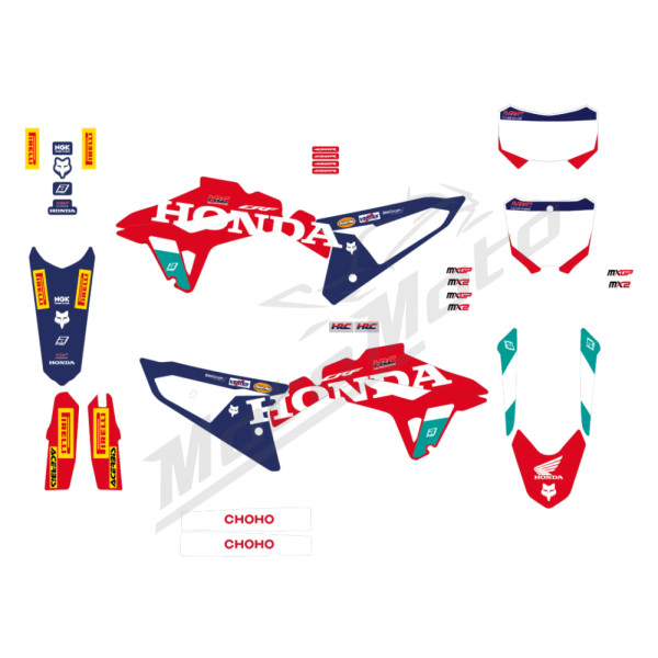 Blackbird Racing Replica Team Grafikos kompl. Honda CRF 450cc 21-24