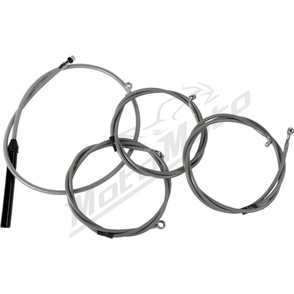 LA CHOPPERS Complete Stainless Braided Handlebar Cable/Brake Line Kit Harley Davidson 1868-1977 23-24