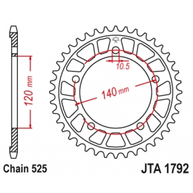 Rear sprocket ALU JTA1792