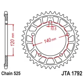 Rear sprocket ALU JTA1792