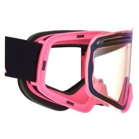 AMOQ Vision Vent+ Magnetic Motocross / Snow Goggles Black / Pink (Gold Mirror)