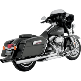 VANCE & HINES Twin Slash Slip-On Muffler Chrome Harley Davidson FLHR / FLHTC / FLHX / FLTRX 1340-1800cc 95-25