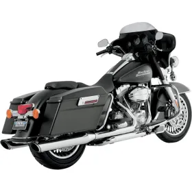 VANCE & HINES Twin Slash Slip-On Muffler Chrome Harley Davidson FLHR / FLHTC / FLHX / FLTRX 1340-1800cc 95-25