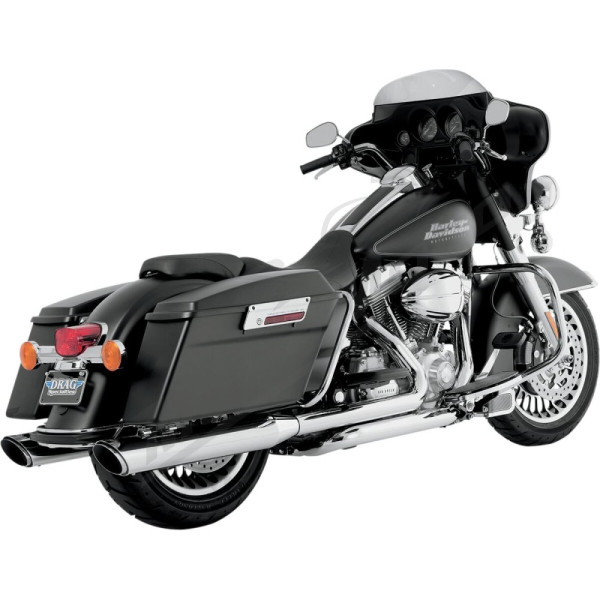 VANCE & HINES Twin Slash Slip-On Muffler Chrome Harley Davidson FLHR / FLHTC / FLHX / FLTRX 1340-1800cc 95-25