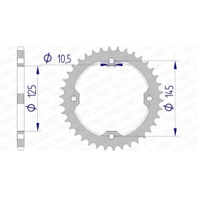 AFAM Aluminium Rear Sprocket 520 36-40 teeth