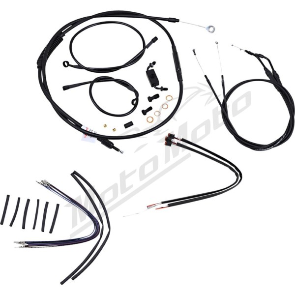 BURLY BRAND Ape Hangers handlebars Cables / Lines Extension Kit Harley Davidson 1584-1690cc 2012-2017