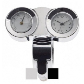 Universal clock with thermometer fastening on handlebar