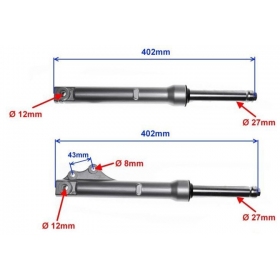 Priekiniai amortizatoriai 139QMB / GY6-50cc 2vnt.