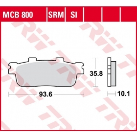 BRAKE PADS TRW MCB800SRM