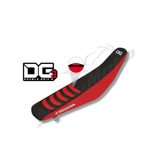 Blackbird sėdynės užvalkalas DOUBLE GRIP 3 HONDA CRF 450R 05-08 Juoda/Raudona